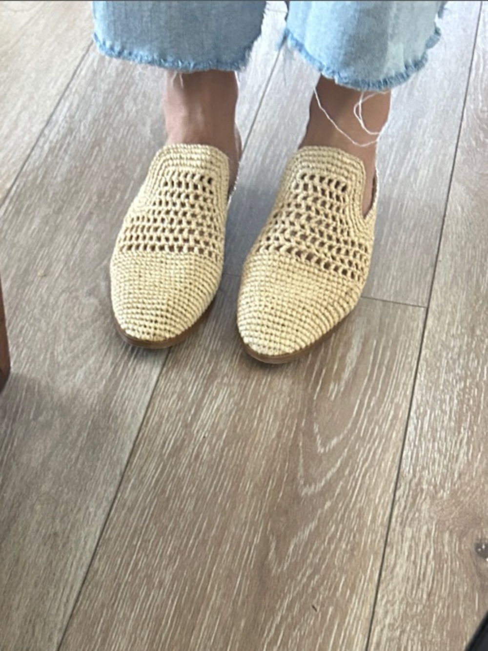 Antropology! Silent D Mooni Raffia slides Mules size 8